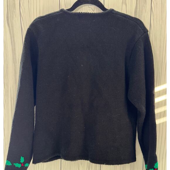 Tally Ho Vintage Women's Size Medium Holly Cardigan Christmas Sweater - Picture 4 of 6